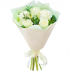 Букет Белые розы 5 шт